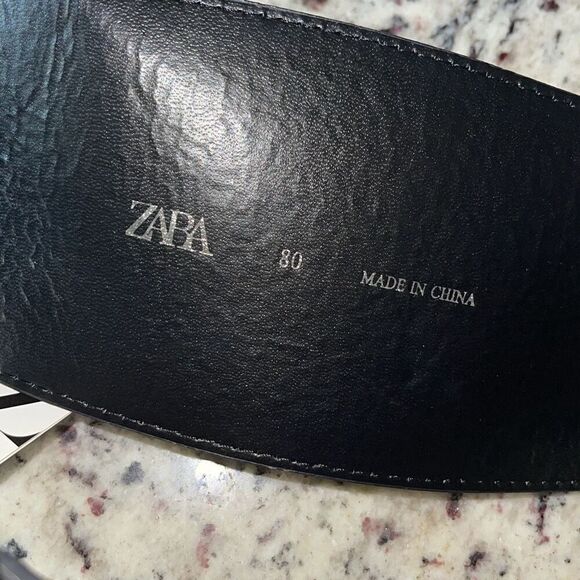 Zara CHAMELEON JEWEL BELT NWT Black Adjustable Size 80 (US‎ 30) main image 4